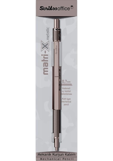 Scrikss Matri-x Versatil 0.7 Mm Metalik Gri Şeffaf Amb.