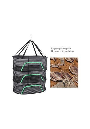 Asılı Kurutma Ağ, Fermuarı İle Örgü Kurutma Rafı, Balık Sebze Meyveleri Taç Yaprağı İçin Katlanabilir Asılı Örgü Kurutma Rafı Gri - Beyaz