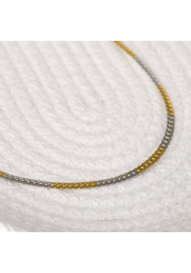 Lekka Design Kararmaz Çelik Çift Renk Erkek Yassı Zincir Kolye Çok Renkli