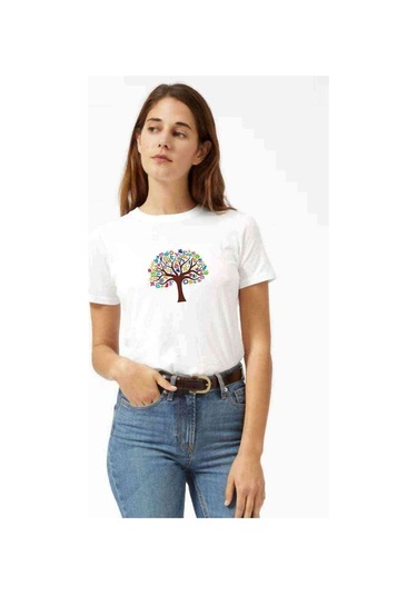 Silhouette Information Tree Kadın Beyaz Tshirt