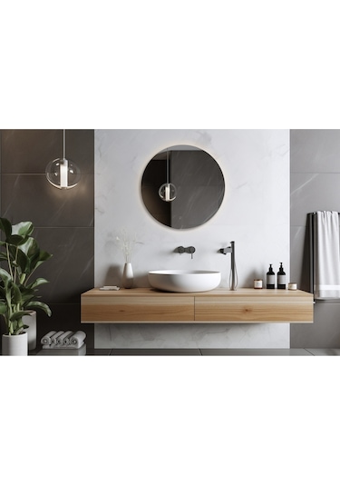 Flora Fone Ledli Dokunmatik Banyo Lavabo Işıklı Makyaj Aynası Cam