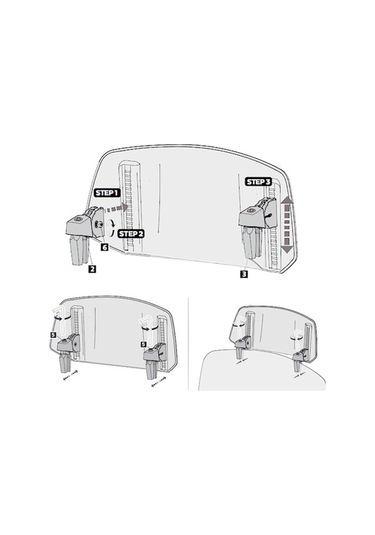 Yingfu Genel Kullanımlı Ayarlanabilir Ön Cam Spoiler Hava Deflektör Rüzgar Koruması Motosiklet Ekipmanı Şeffaf