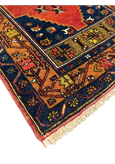 El Dokuma Antika Koleksiyonluk Yahyalı Halısı Yolluk 72x475 Kök Boya %100 Yün Kiremit