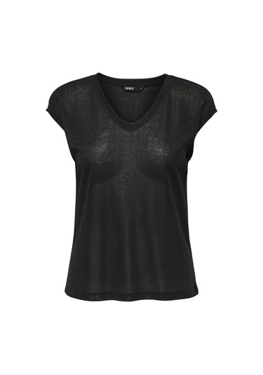 Only 15136069 V Yaka Kolsuz Kadin Body - Siyah Siyah