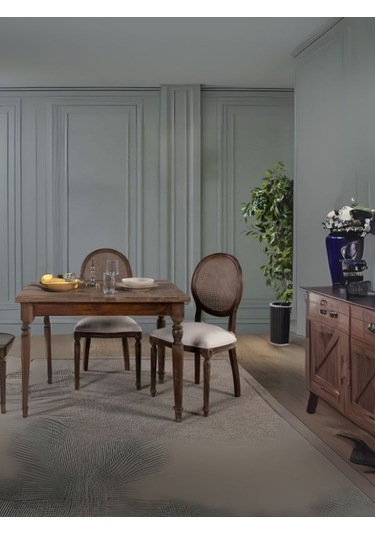 Madalyon Hazeranlı Sandalye Ceviz