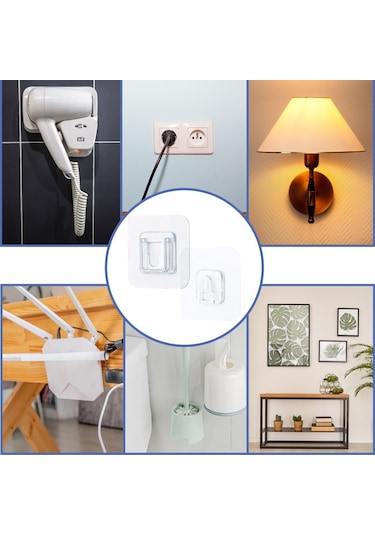 Buffer Eşya Sabitleme Askısı 10 Adet Şeffaf Çift Taraflı Bant