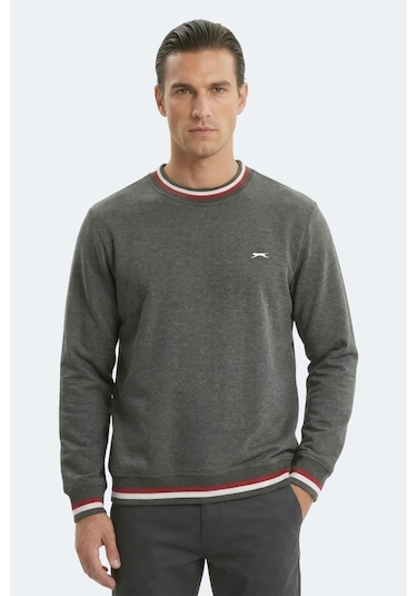Slazenger Keystone I Erkek Antrasit Sweatshırt