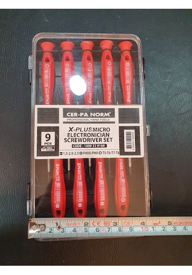 Cer-pa Norm Cer-pa Norm Profesyonel Elektronikçi Tornavida Takımı 9 Parça Cer-pa X-plus