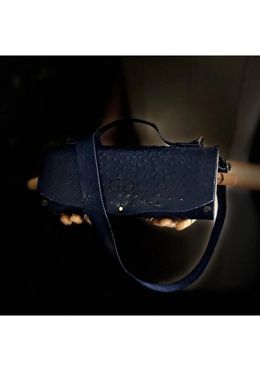 Hakiki Deri, El Yapımı Bayan Çanta, Bayan Cüzdan Larissa V36 Lacivert