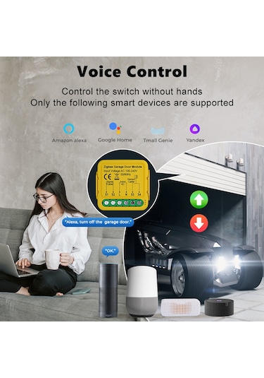 Tuya Zigbee Kapı Açıcı Akıllı Garaj Kapısı Kontrol E25927