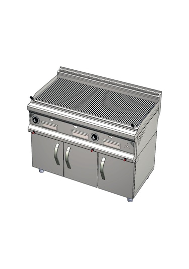 Karacasan Endüstriyel 900 Seri Dolaplı 120 Cm Doğalgazlı Sulu Balıksırtı Izgara