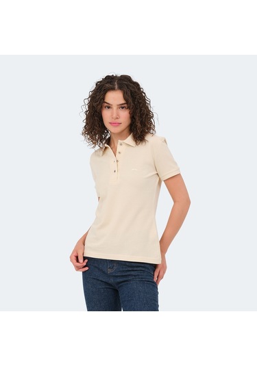 Slazenger VERA I Kadın Polo Yaka Krem Tişört