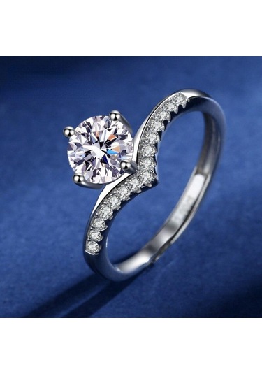 Sarı Bague Ringen Köpüklü Gerçek Mozanit Düğün Kadınlar Için Yeniden Boyutlandırılabilir Yü Kaliteli 100% 925 Gümüş Yüzük 57075799