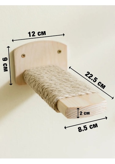 Go Cats Duvara Monte Ştiridotlu Kedi Tırnak Törpüsü 2 Basamaklı Jüt 388207956