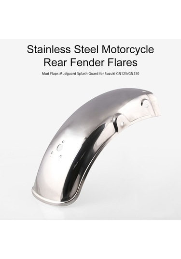 Mb-we019 Motosiklet Modifiye Paslanmaz Çelik Arka Çamurluklar Suzuki Gn125 / Gn250 İçin Arka Lastik Çamurluk Diğer