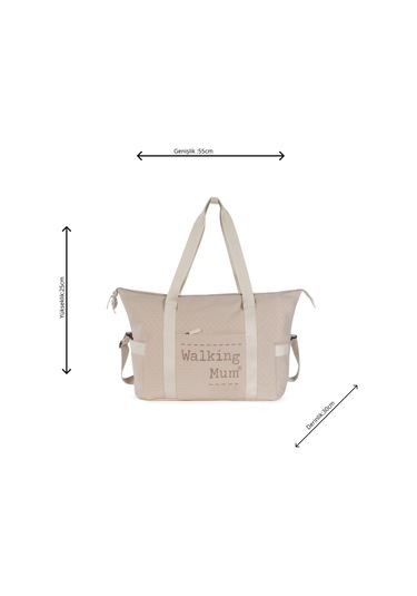 Walking Mum Eco Mum Xl Bebek Bakım Seyahat Çantası Apricot Bej