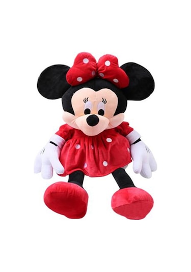 Disney'İn En Renkli Sevimli Kahramanı Peluş Minnie Mouse - 70 Cm Kırmızı