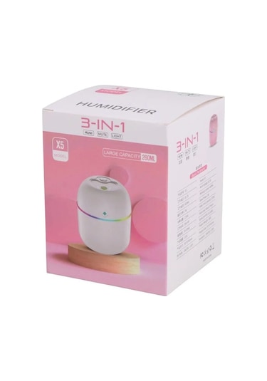 Mini Hava Nemlendirici 3in1 H2o Humidifier220ml 5570