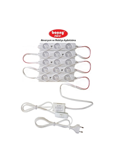 Akvaryum Modül Led Aydınlatma Beyaz Işık Anahtarlı 5'Li 432001734