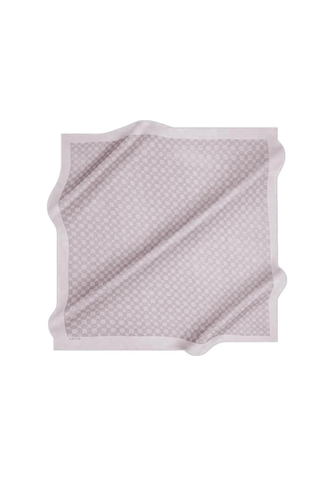 Aker 90 X 90 Elegance Monogram Pamuk - Polyester Eşarp - 1090500-991 - Gül Kurusu