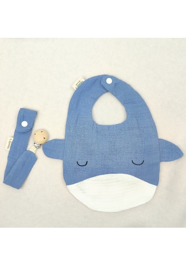 Venedy's Blue Whale Mama Önlüğü Seti Mavi