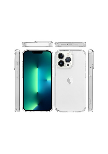 Logis iPhone Uyumlu 13 Pro Max 6.7 Şeffaf Kılıf Silikon Koruma