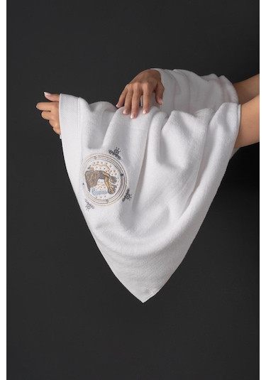 Varol %100 Microcotton Üst Kalite Havlu Seti Burç Nakışlı Kova-standart Kova Diğer