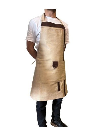 Czn Model 2 Renkli Boyundan Askılı Mutfak,garson,barista Önlüğü Krem