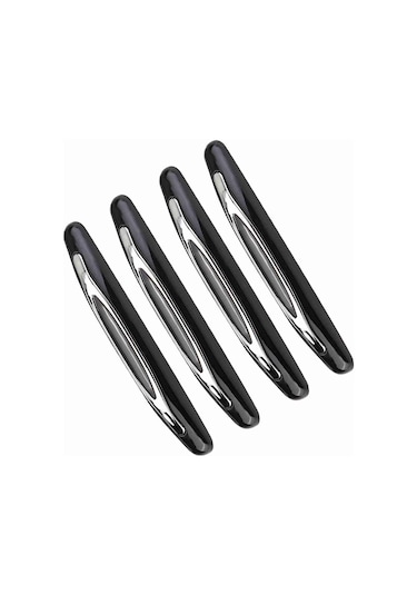 Kosona 4 Adet Siyah Araba Kapısı Koruması - Dayanıklı Plastik, Çizik Ve Çarpma Koruyucu, Kolay Kurulum