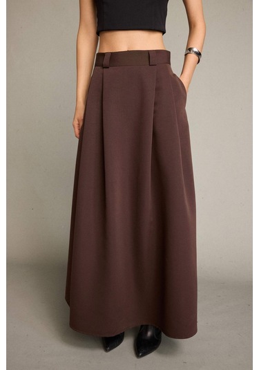 Defacto Pileli Maxi Etek G4718ax25wnbn214 Kahve