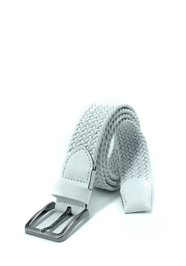 Örgü Lastik Kemer 3,5cm Beyaz Beyaz