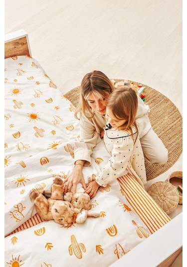 Soley Boho Bebek Nevresim Takımı 100x150 Cm Kiremit