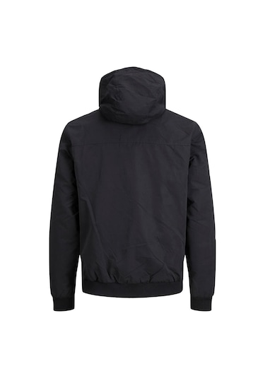 Jack & Jones JJERUSH HOOD Erkek  Siyah Yağmurluk