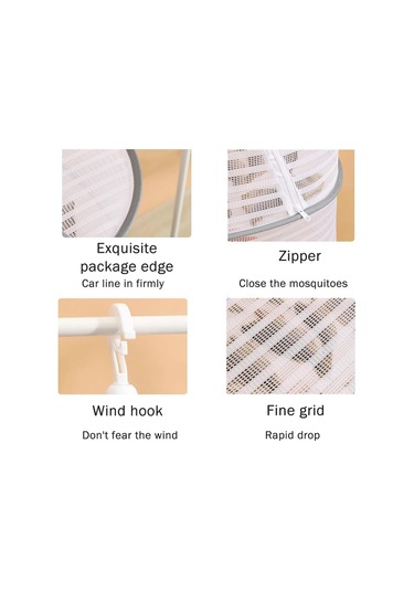 Xiaaokeji Sebzeler, Balıklar Ve Kurutulmuş Ürünler İçin Katlanabilir Kurutma Ağı, Beyaz Beyaz