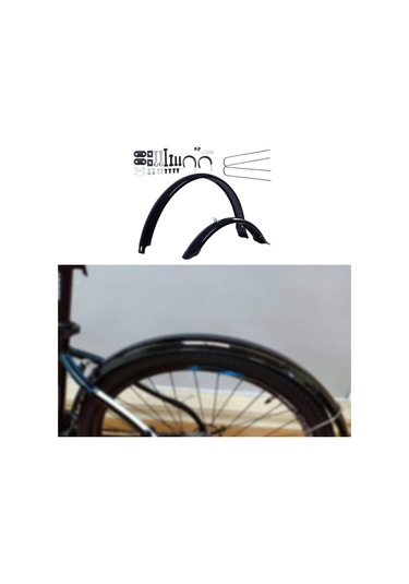 Homyl Bisiklet Ön Arka Çamurluklar Tam Kapalı Çamur Siyah