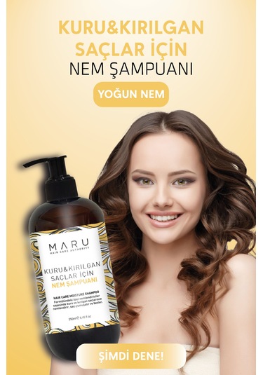 Maru Kuru Saçlar Için Yoğun Nemlendirici Bakım Şampuanı 250 Ml