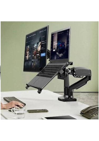 Vontech F160-fp 17-27'' Hareketli Monitör + Notebook Masa Standı