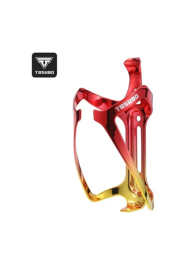 Boatshop1 1 Adet Ultralight Alüminyum Bisiklet Su Şişesi Kılıfı Kırmızı Ve Sarı Mtb İçin Ayarlanabilir Uyumlu Dayanıklı Ve Paslanmaz Bisiklet Aksesuarı Kırmızı Ve Sarı