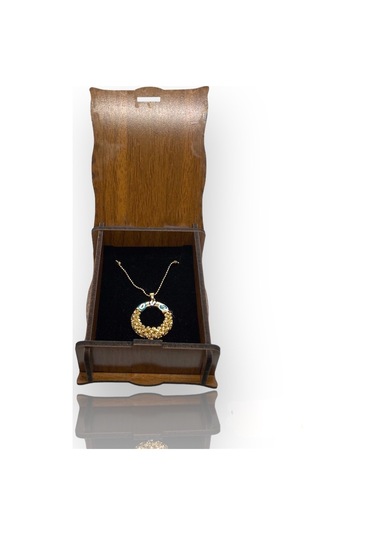 Bydevli İtalyan Dorika Toplu Gözlü Altın Kolye-bbyd193