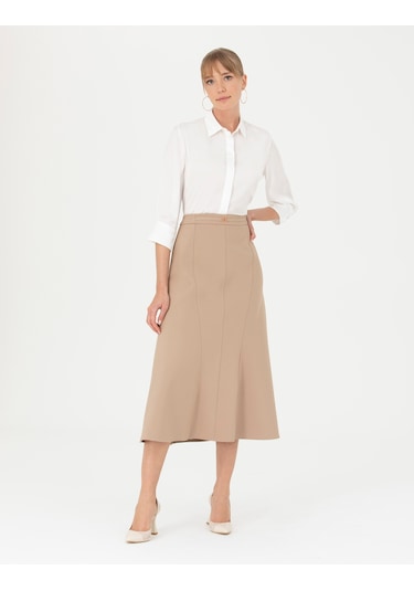 Pierre Cardin Kadın Bej Etek Dokuma 50273765-vr011 Bej