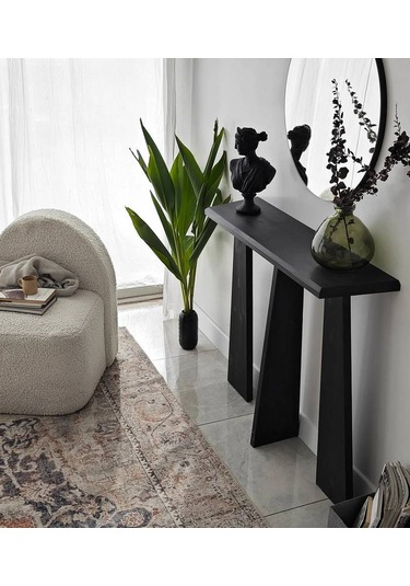 Ela Wood Working Cleopatra Masif Ağaç Dresuar 100cm Siyah