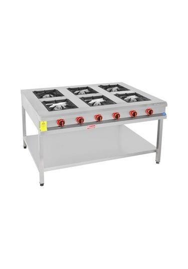 Himaksan 6'lı Taban Raflı Gazlı Ocak Hmk-tbog 1510
