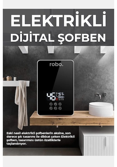 Dijital Akıllı Şofben - Duş Başlığı li