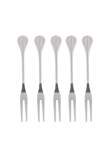 Lemestar 5 Adet Kalın Çelik Barbekü Çatalı - Isıya Dayanıklı, Temizliği Kolay, Ev Ve Dış Mekan Kullanıma Uygun Diğer