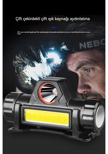 Jian Fan Mıknatılışmekan Led Şarj Farı Bronz - Siyah Kahverengi