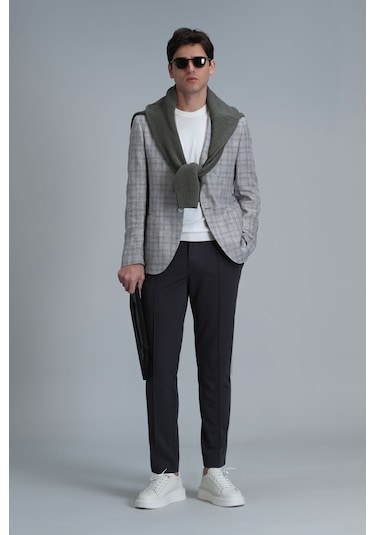 Lufian Erkek Simon Smart Chino Slim Fit Pantolon 111190324 Yeşil