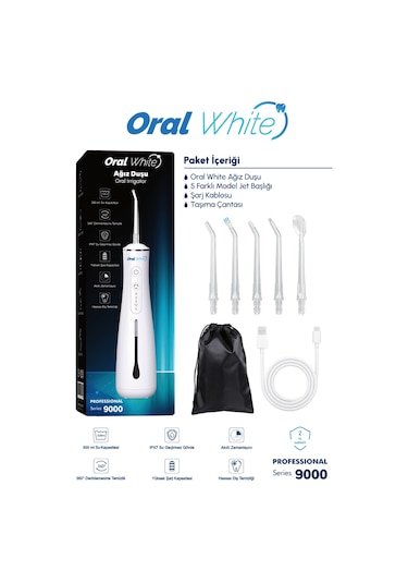 Oral White Professional Series 9000 Şarjlı Ağız Duşu