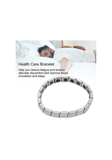 Tenfowee Titanium Çelik Manyetik Bileklik Gümüş - Kas Gerilimini Azaltır, Kan Akışını Ve Uyku Kalitesini İyileştirir - Moda Stili Günlük Kıyafetlere Uyum Sağlar Silver