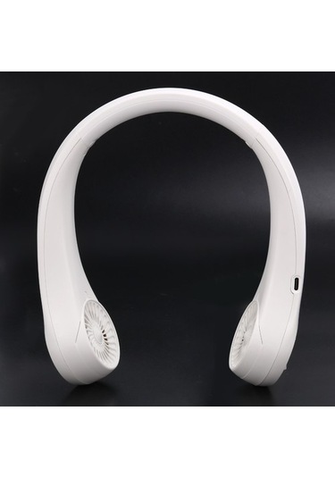 Taşınabilir Boyunlu Fan, 360 Kanatsız Küçük Fan 4000mah Pille Çalışan 9ıjcjc Beyaz