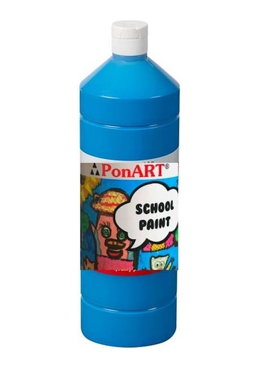 Ponart School Paint Tempera Boya 1000 Ml. Psp-2210 Prımer Mavi Primer Mavi